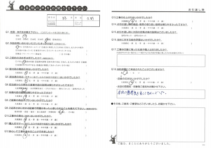 店内の雰囲気も良くて きれいでした お客さまの声 創業明治5年の水まわりリフォーム専門店 桶庄 みずまわり